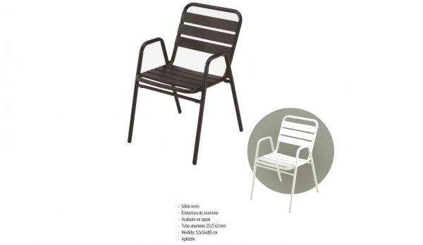 Silla aluminio antracita