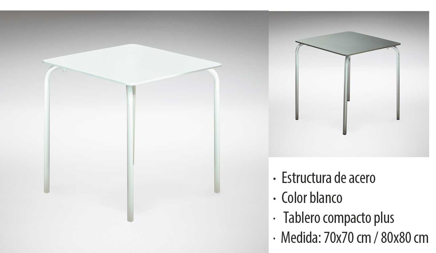 mesa apilable de acero barata "compact"