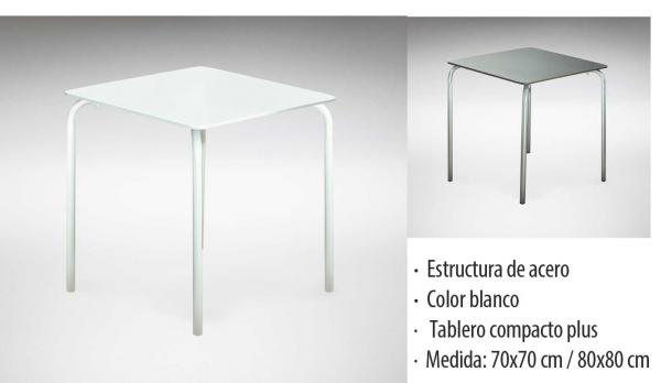 mesa apilable de acero barata "compact"