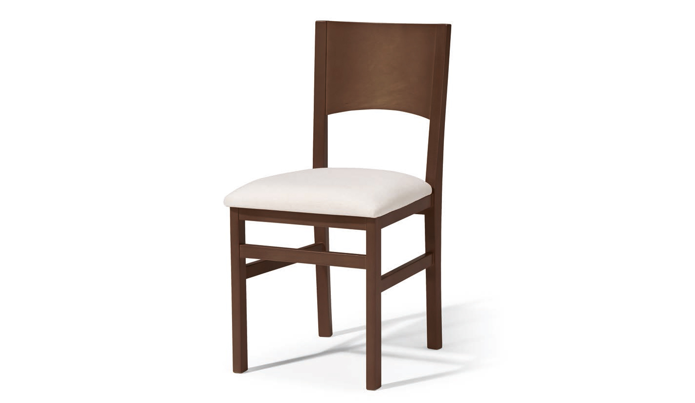 Silla madera haya de respaldo curvo