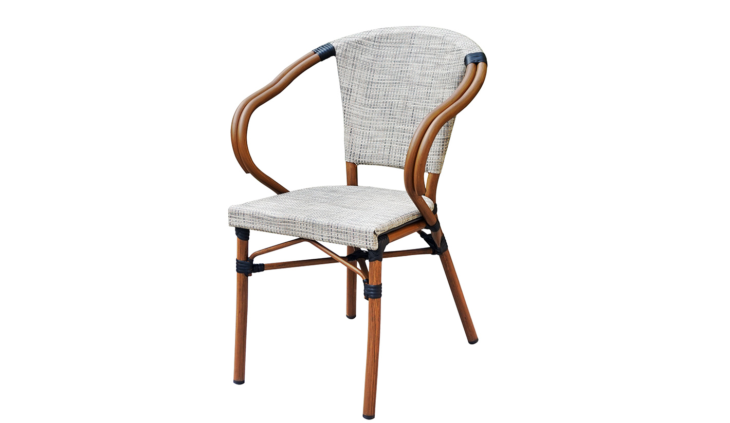 Sillón con estructura de aluminio y textilene