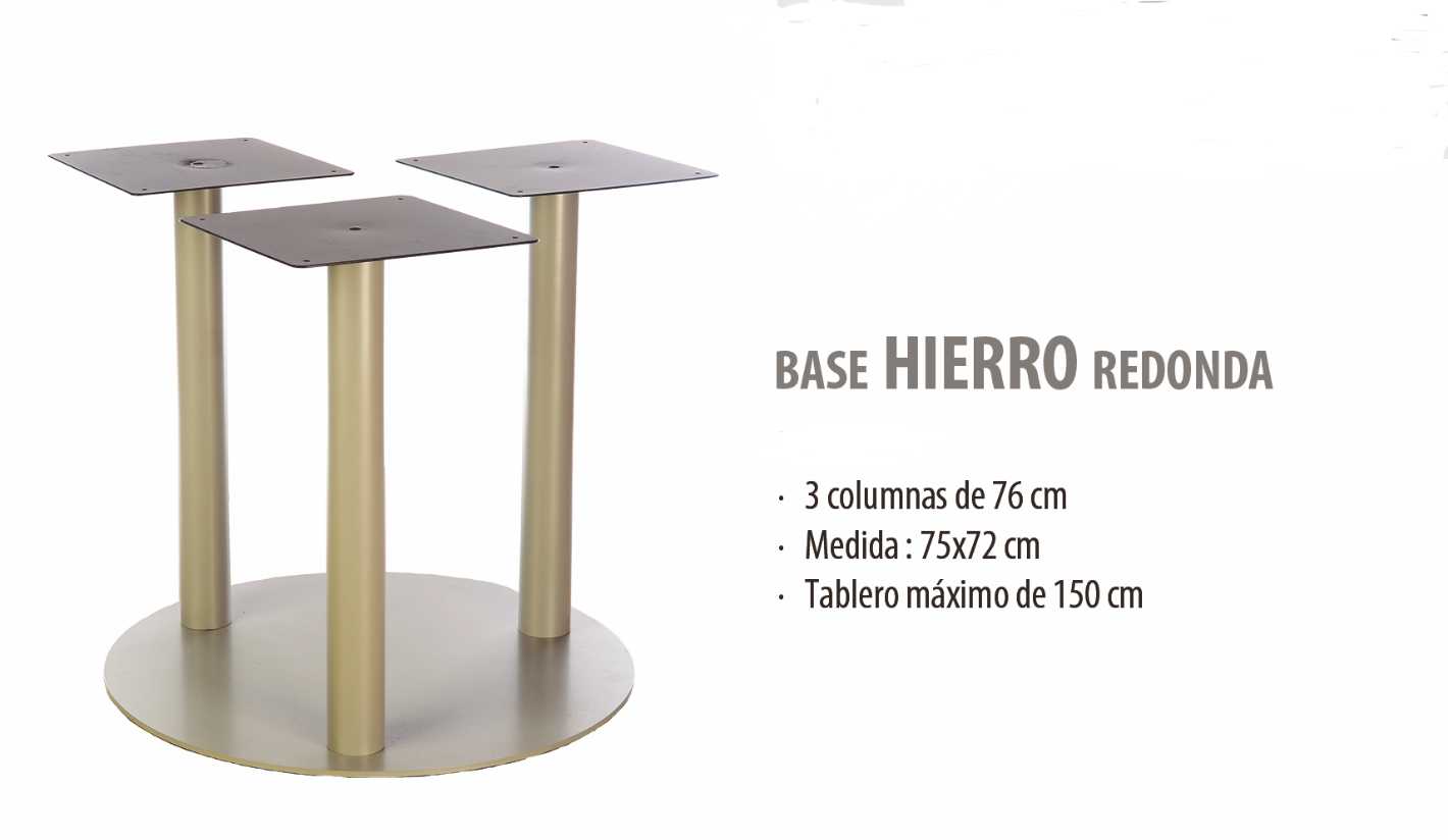 Base redonda de aluminio para sobres grandes "XL"