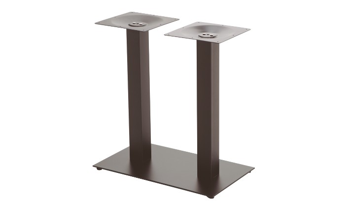 Pie mesa rectangular en fundición de HIERRO doble