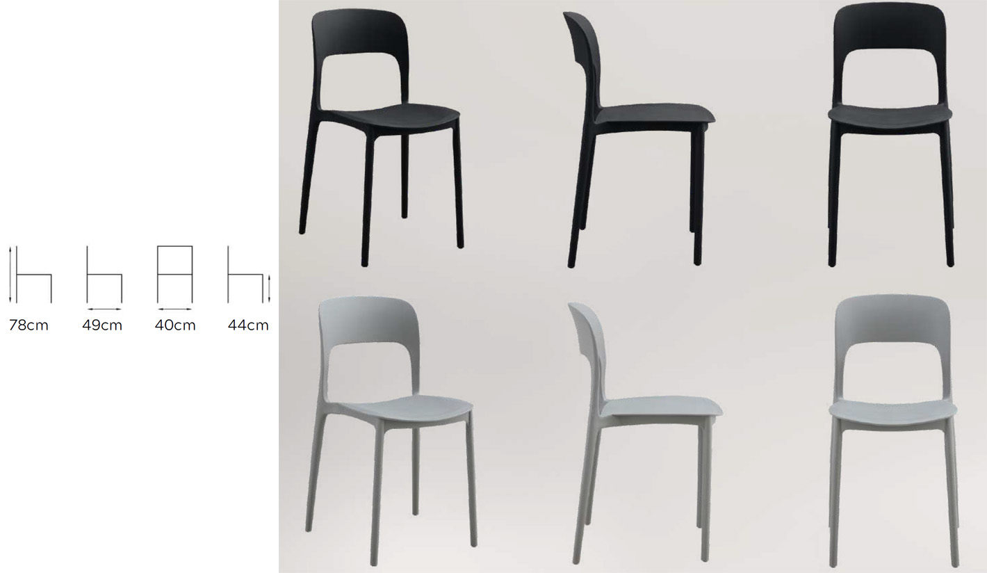 Silla de polipropileno económica