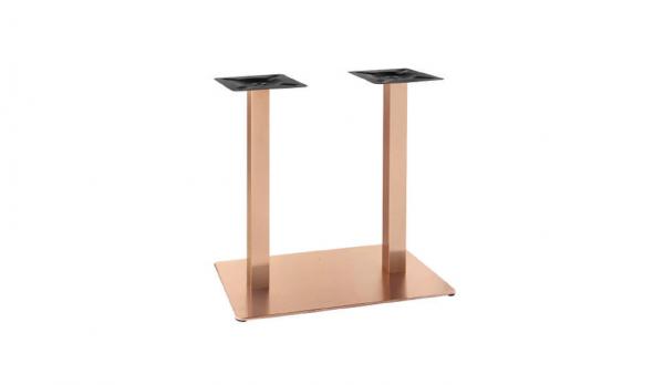 Base doble de cobre inoxidable rectangular