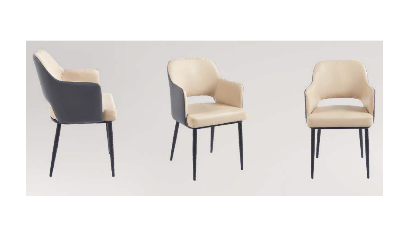Silla de polipiel para hostelería con brazos