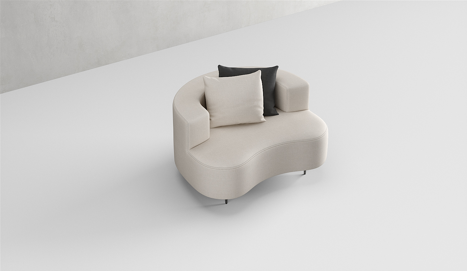Sillón exterior hostelería curvado 125 ancho x 94 profundo