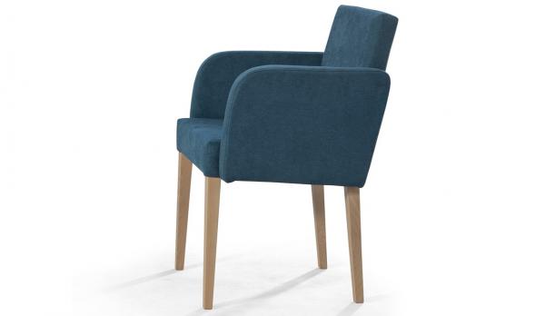 Silla tapizada con brazos para hostelería