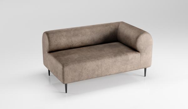 Modular de 2 plazas con brazo izquierdo