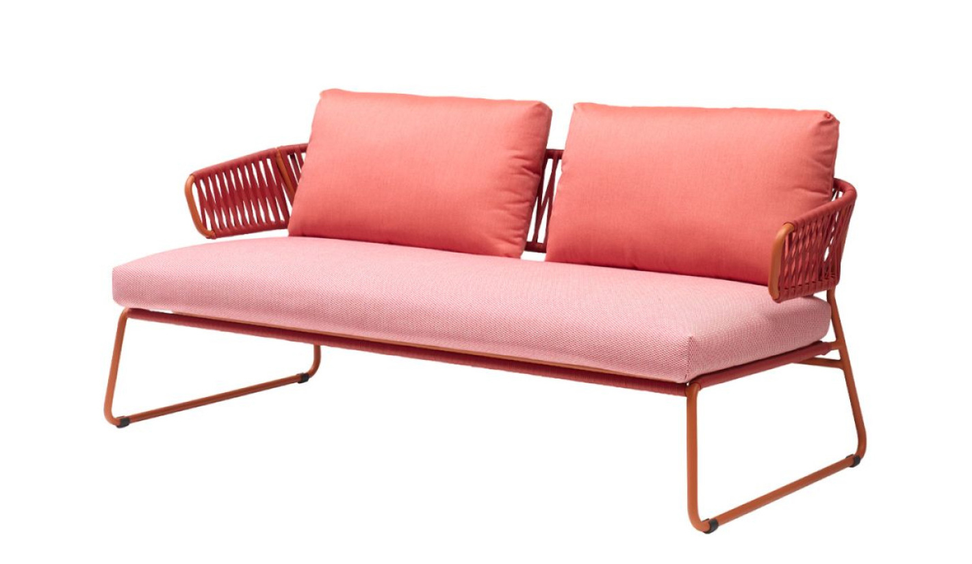 Sofá dos plazas exterior con tejido Sunbrella®
