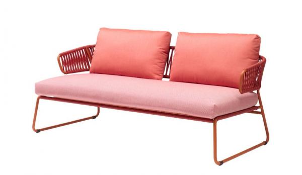 Sofá dos plazas exterior con tejido Sunbrella®