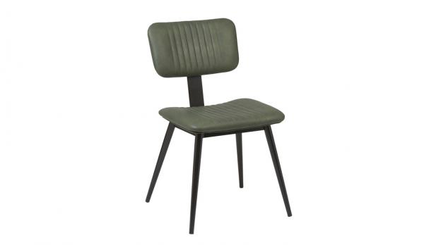 Silla de acero tapizada en dos colores
