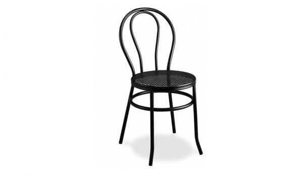 Silla de rejilla metálica de interior