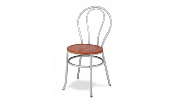 Silla asiento madera en varios colores para hosteleria