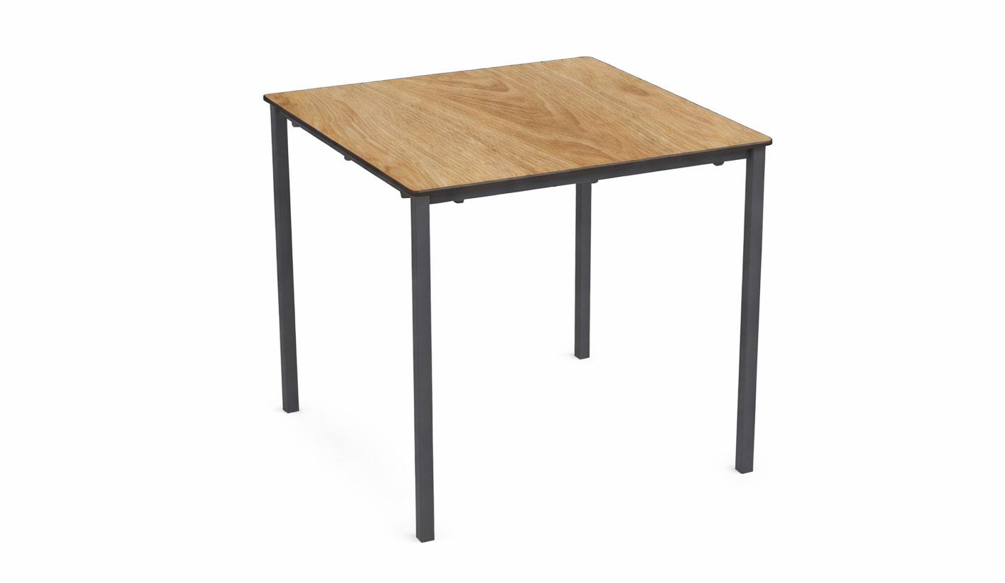 Mesa de compacto fenólico con base de hierro completa de 70 x 70