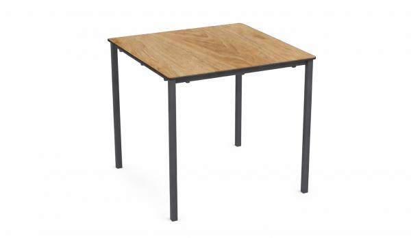 Mesa de compacto fenólico con base de hierro completa de 70 x 70