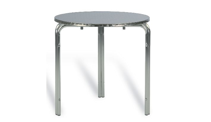 Mesa terraza aluminio 60cm.
