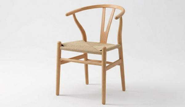 Silla de madera de haya con asiento waterproof