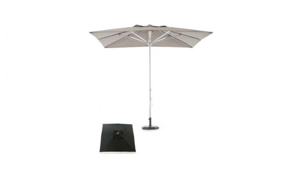 Parasol cuadrado aluminio 3 x 3 en 4 colores distintos