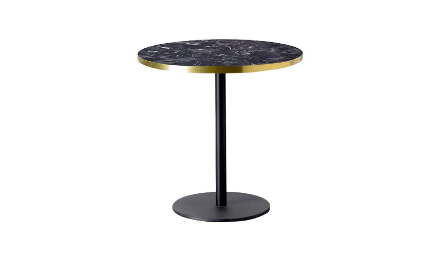 Mesa de acero con tablero imitación mármol REDONDO