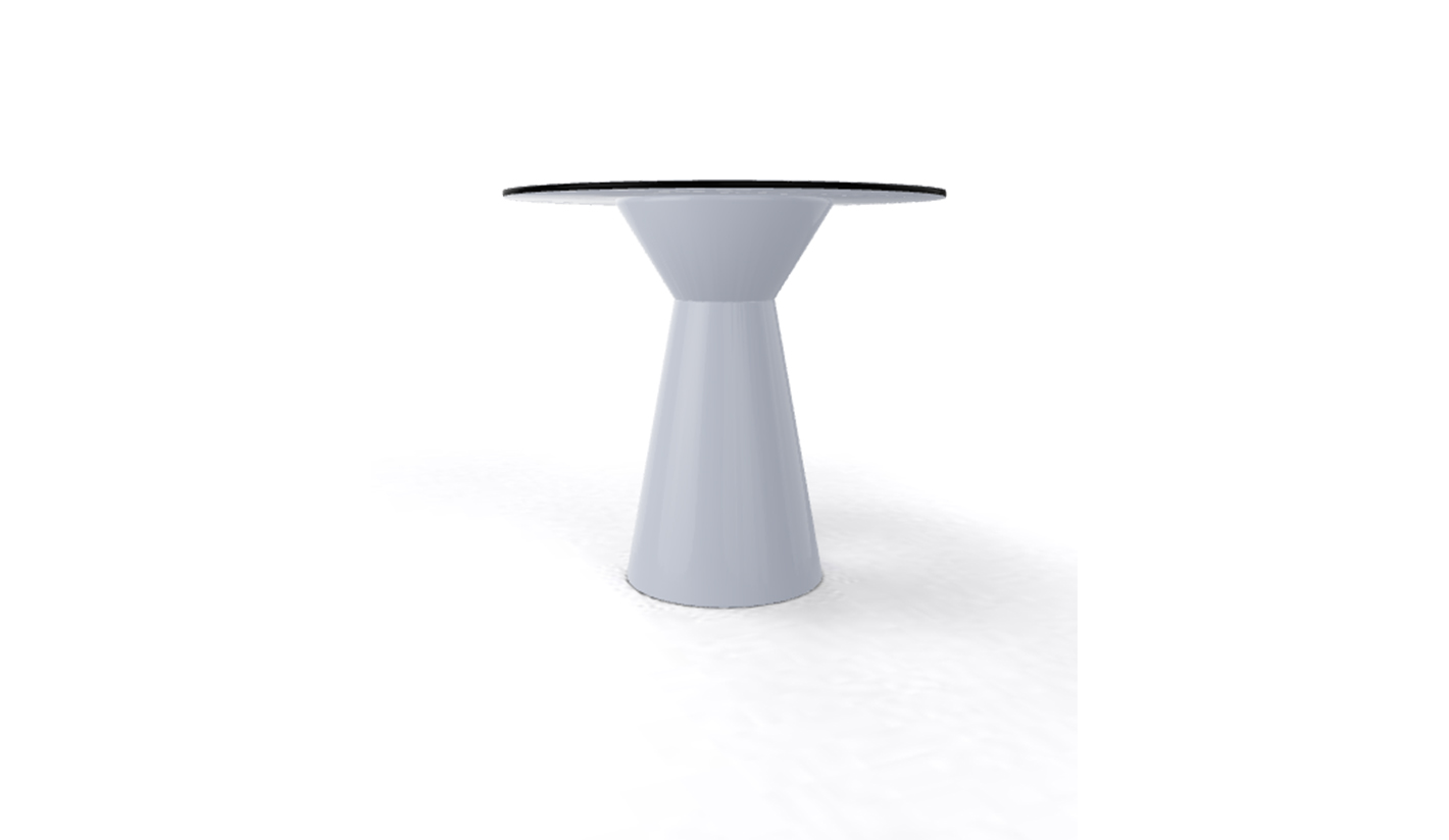 Base de tecno polímero con altura de 50 cm, 72 o 110 cm con opción LED
