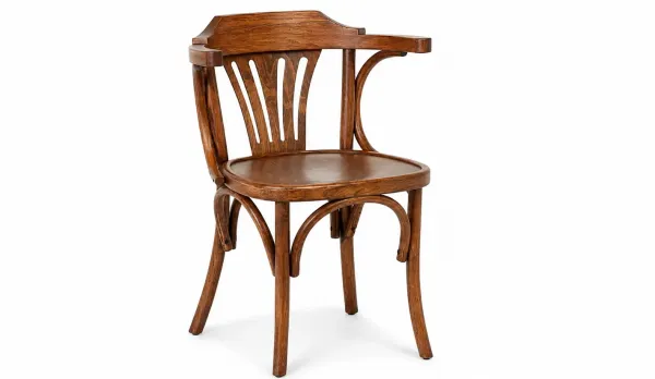 Silla de madera clasica de madera de haya co brazos