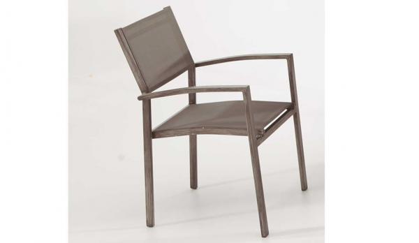 Silla aluminio envejecido y textilene