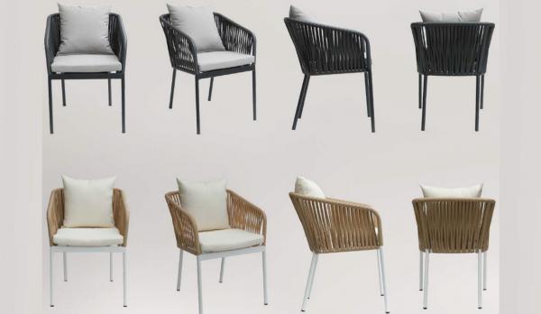 Silla de aluminio en dos colores