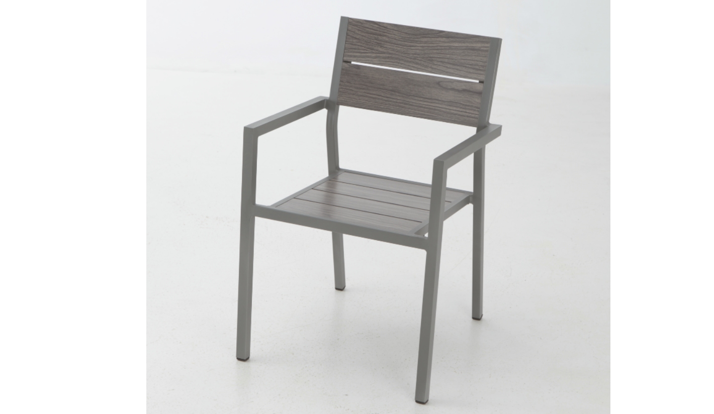 Silla aluminio Gris apilable