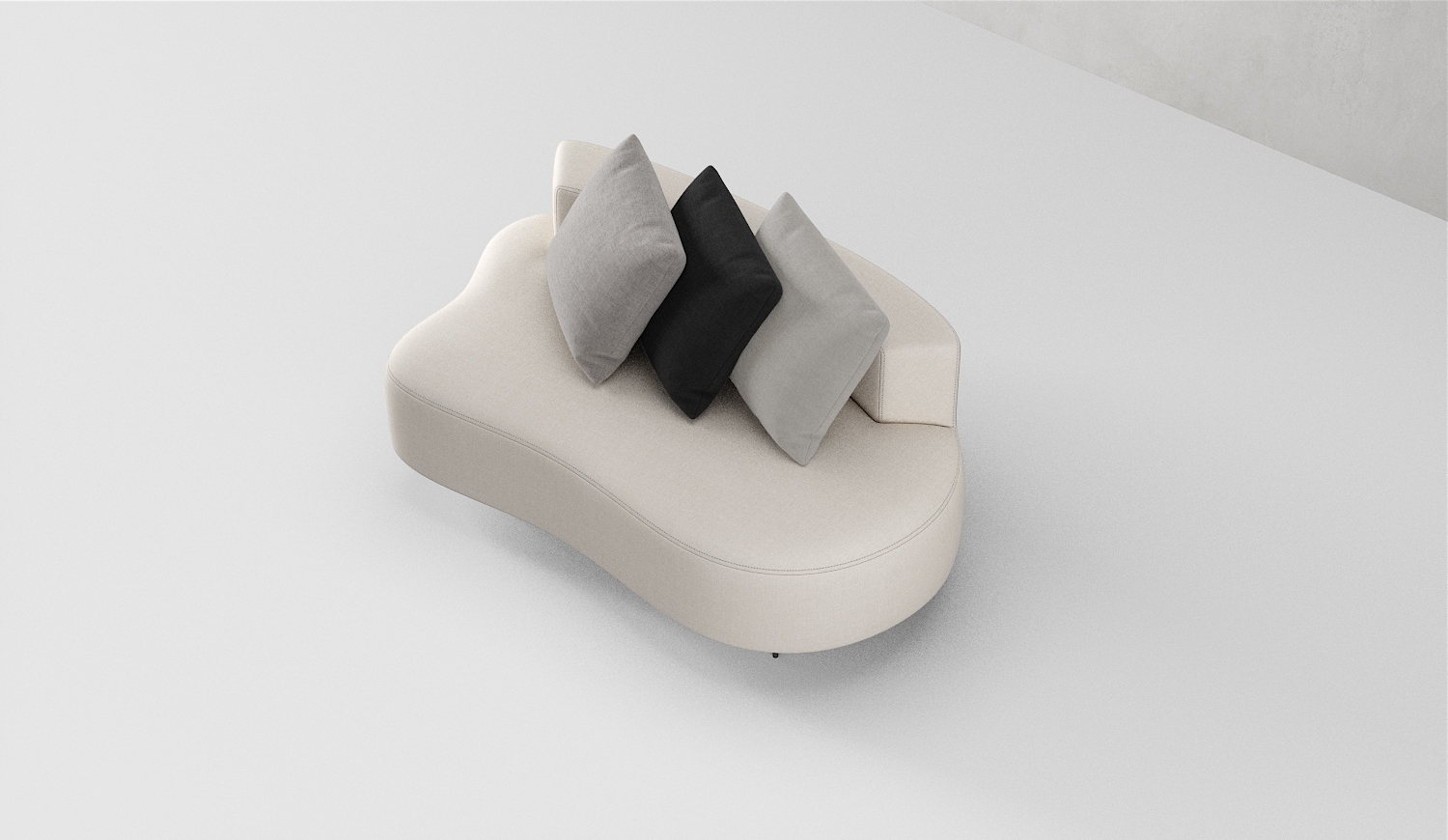 Sillón exterior para hostelería curvado 172 ancho x 98 profundo Derecho