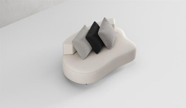 Sillón exterior para hostelería curvado 172 ancho x 98 profundo Izquierdo