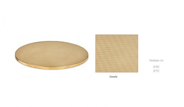 Tablero de acero inoxidable acabado oro