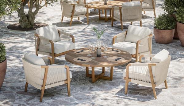 Conjunto de muebles de acacia