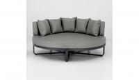 Cama de aluminio con cojines náuticos