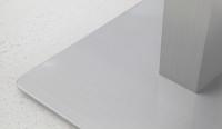 Pie de mesa cuadrado aluminio imitacion INOX