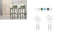 Taburete en 6 colores distintos