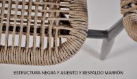 Sillón de aluminio y cuerda trenzada