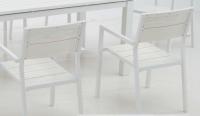 Silla aluminio blanca apilable