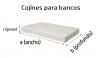 Cojines para bancos a medida