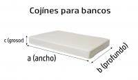 Cojines para bancos a medida