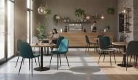 Silla de hostelería tapizada en 3 colores
