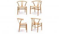 Silla de madera de haya con asiento waterproof