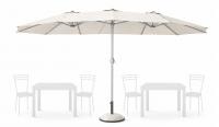 Parasol doble de hosteleria rectangular