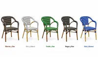 Sillón rattán para hosteleria